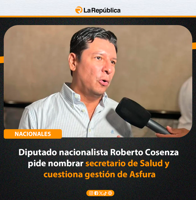 Diputado Roberto Cosenza pide nombrar secretario de Salud y cuestiona gestión de Asfura - Cover Image